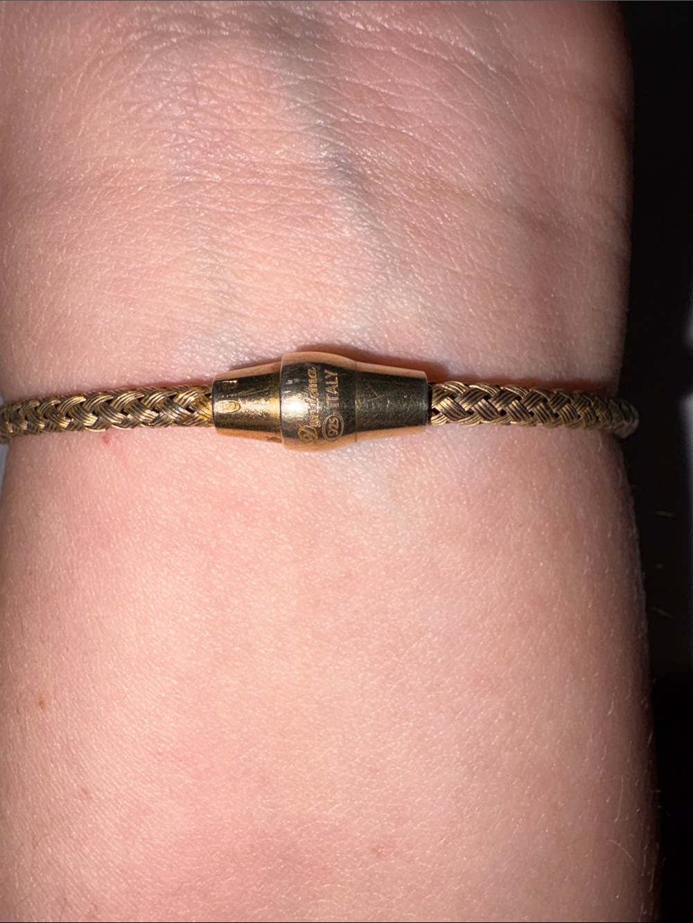 Italian Braided Bangle Bracelet - Picture 2 of 3